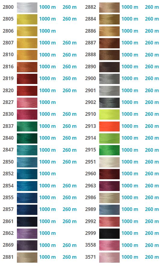 nitě vyšívací IRIS 100% polyester 1000m různé barvy-1
