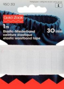 Guma bílá šíře 30 mm, délka 1 m