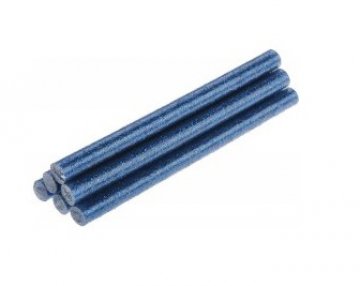 tavná tyčka modré třpytky 8x100mm - 6ks