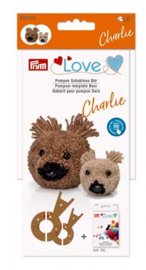 Šablony na zvířecí bambulky -  medvěd Charlie Prym Love