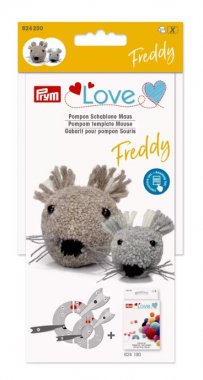 Šablony na zvířecí bambulky -  myš Freddy Prym Love